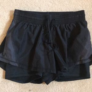 Black running shorts
